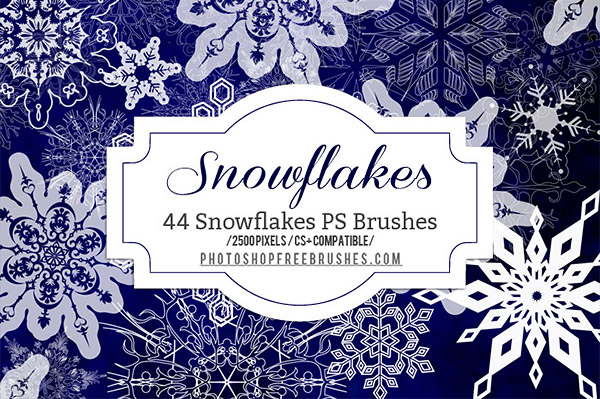 Кисти для фотошопа - Декоративные снежинки