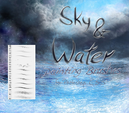Кисть для фотошопа - Небо и вода