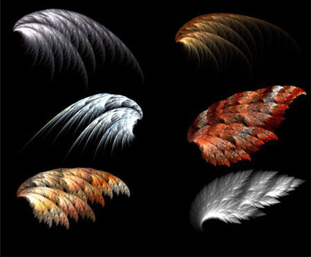 Кисть для фотошопа - Фрактальные крылья