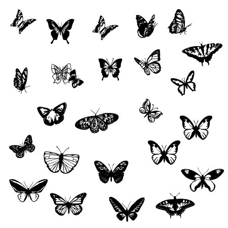 Кисть для фотошопа - Порхающие бабочки