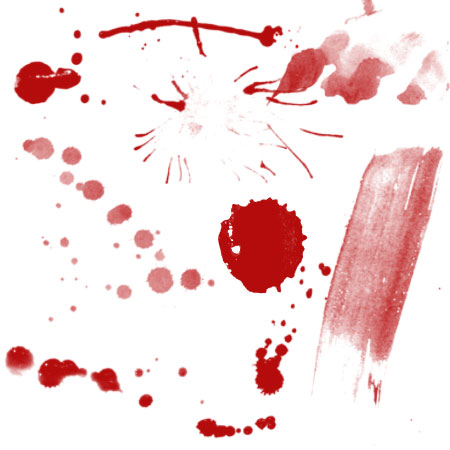 Кисть для фотошопа - Брызги крови