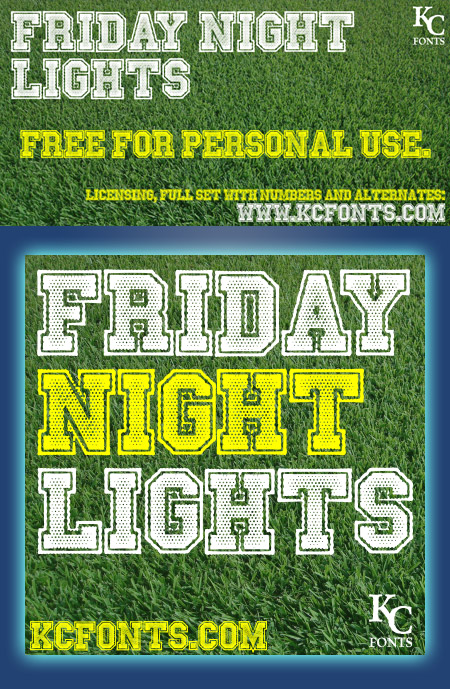 Шрифт - Friday Nights Lights