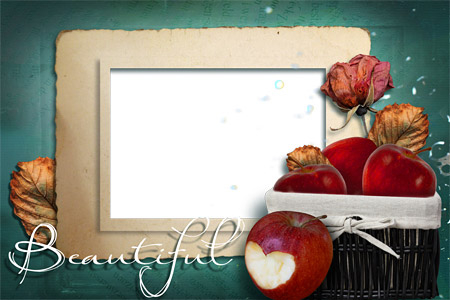 Рамка для фото - Красные яблоки