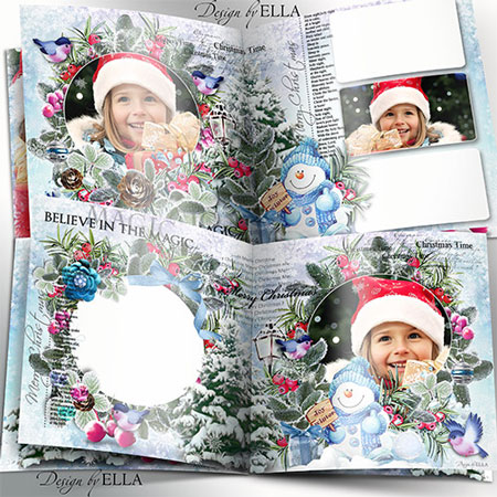 Рамка для фото - Фото книга Счастливого Рождества Часть 4
