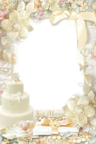 Рамка для фото - Свадебный тортик