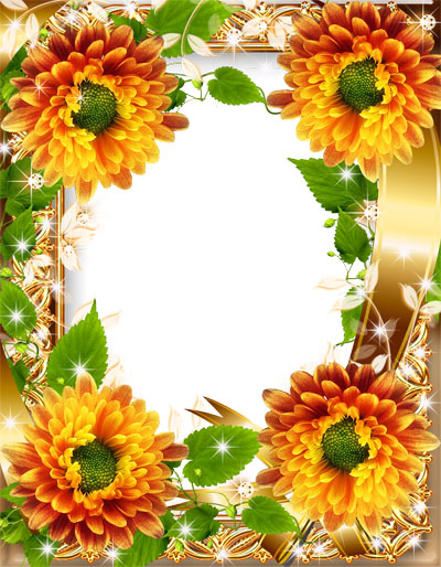 Рамка для фото - Цветы солнца