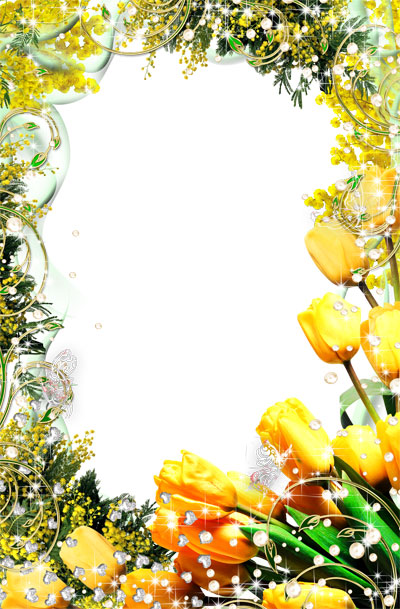 Рамка для фото - В солнечных тюльпанах