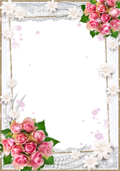 Рамка для фото - Свадебные розы