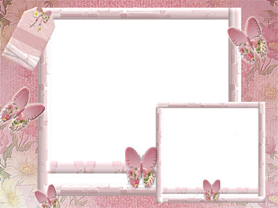 Рамка для фото - Розовые бабочки