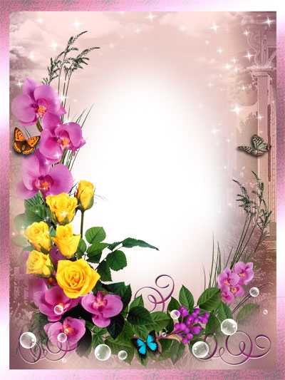 Рамка для фото - Прекрасные цветы