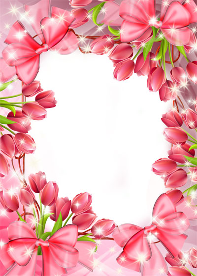 Рамка для фото - Прекрасные тюльпаны