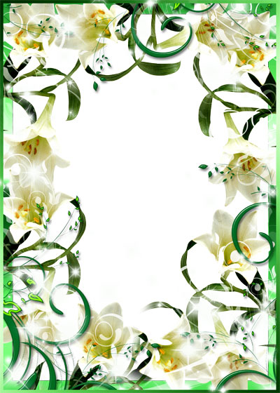 Рамка для фото -  Белоснежные лилии