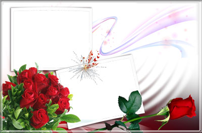 Рамка для фото - Шикарные розы