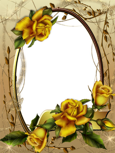 Рамка для фото - Загадка желтой розы