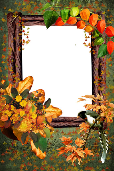 Рамка для фото - Осенняя экибана (7)