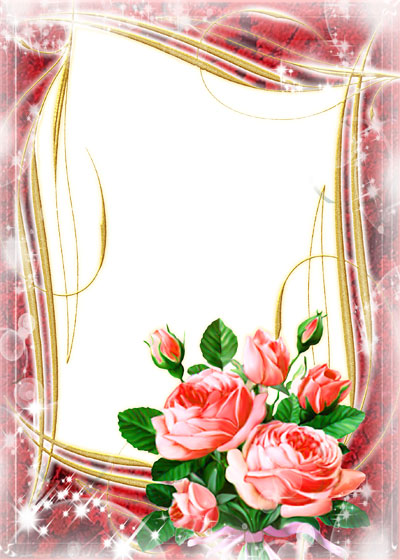 Рамка для фото - Розовые розы