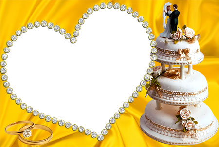 Рамка для фото - Свадебный торт