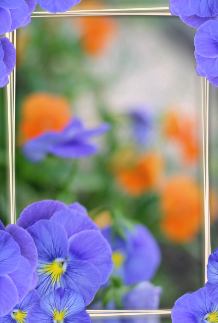Рамка для фото - Фиолетовые цветы