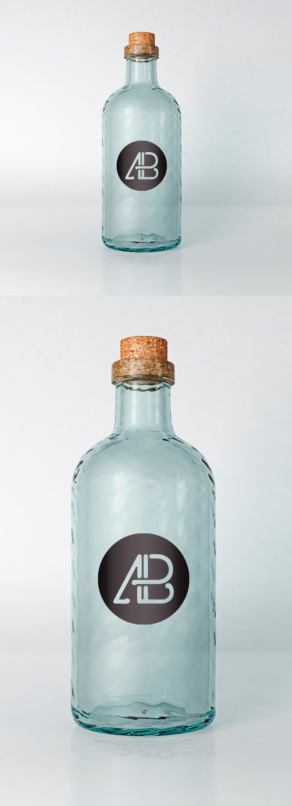 PSD исходник - Стеклянная бутылка (Mock Up)