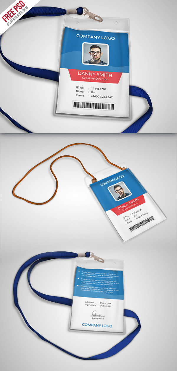  PSD исходник - Пластиковая карта ID