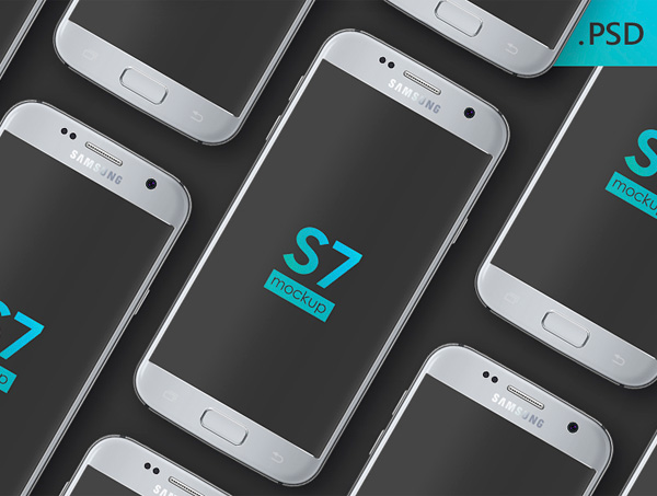 PSD исходник - Смартфон Galaxy S7 Mockup