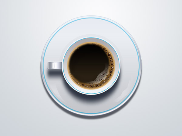 PSD исходник - Чашечка кофе