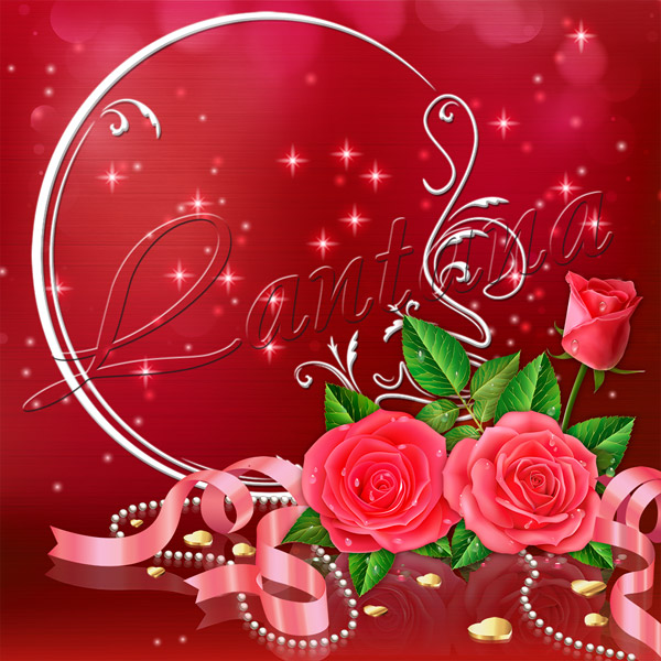 PSD исходник - Прекрасные розы – признанье в любви