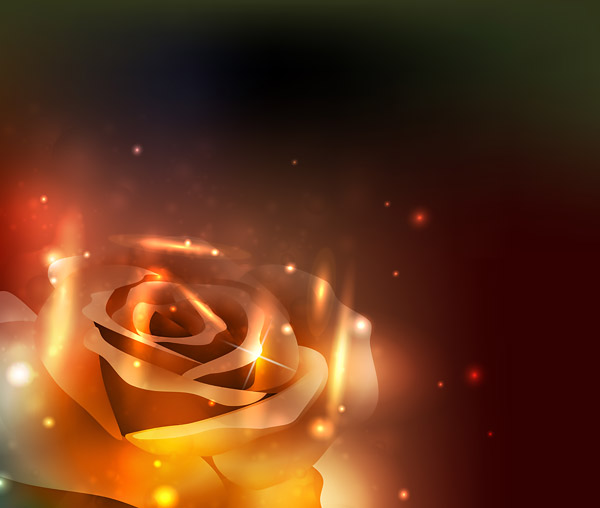 PSD исходник - Золотая роза