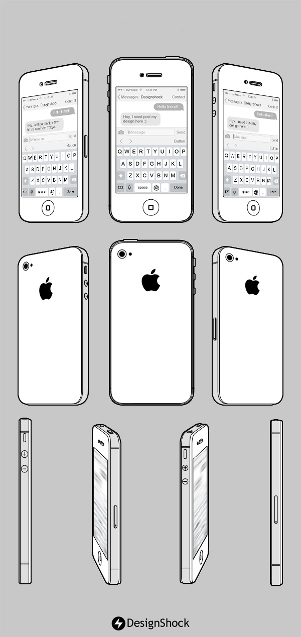 PSD исходник - Шаблон iPhone (Mockup)