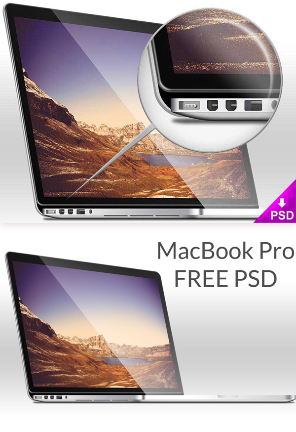 PSD исходник - Mac Book Mockup