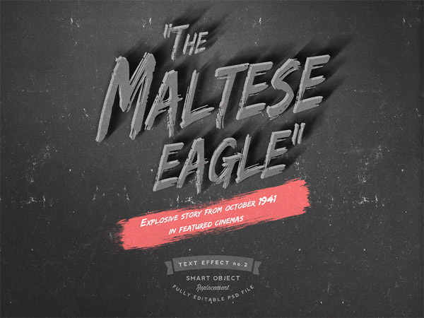 PSD исходник - The Maltese Eagle (Old Movie)