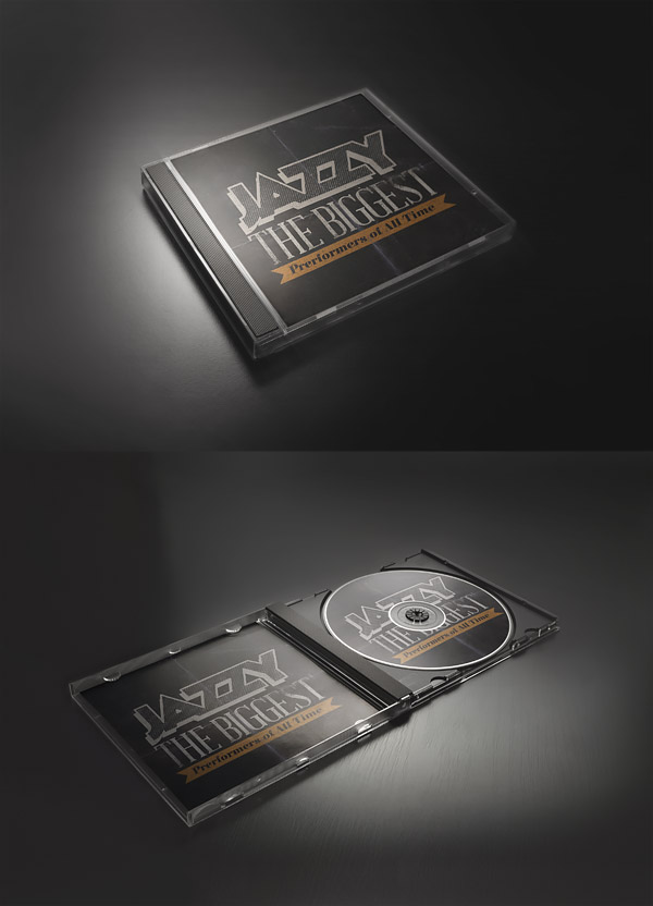 PSD исходник - Коробка и диск CD