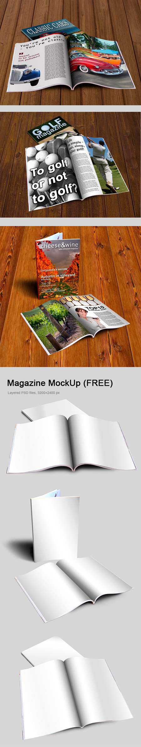  PSD исходник - Журнал MockUp