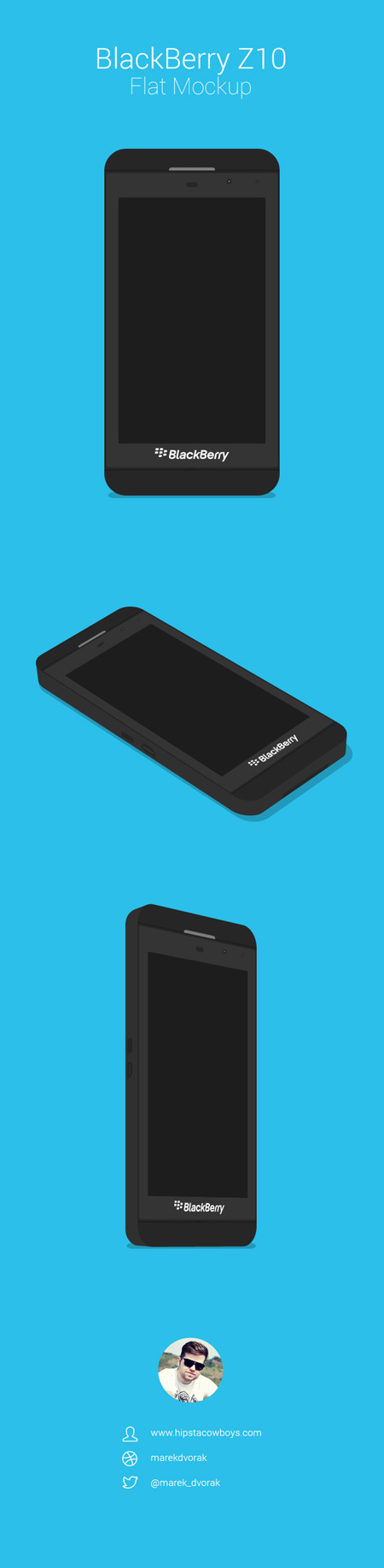PSD исходник - телефон BlackBerry