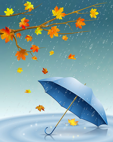 PSD исходник - Дождливый день
