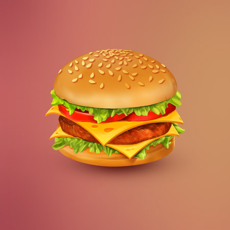 PSD исходник - Гамбургер