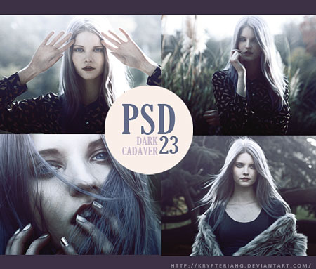 PSD исходник - Цветовая коррекция Dark