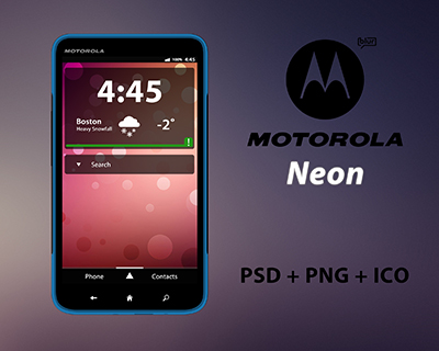 PSD исходники - Motorolla Neon