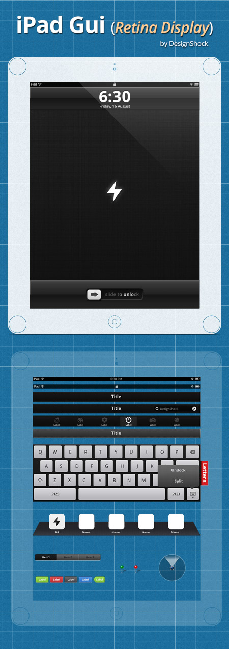 PSD исходник - iPad