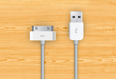 PSD исходник - Apple Charger USB