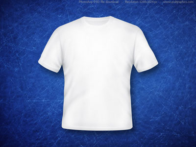 PSD исходник - Белая футболка