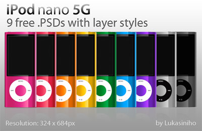 PSD исходники - iPod Nano