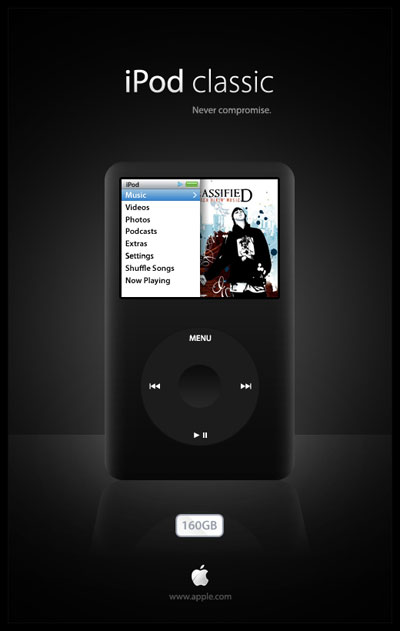 PSD исходник - iPod Classic