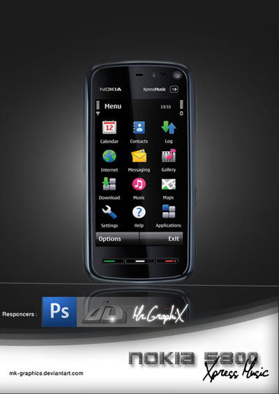 PSD исходник - Nokia 5800