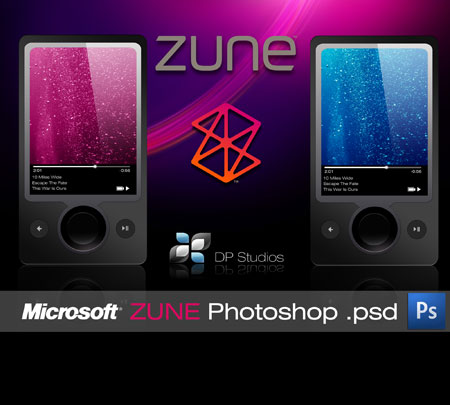 PSD исходник - Microsoft Zune