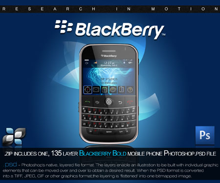PSD исходник - Blackberry