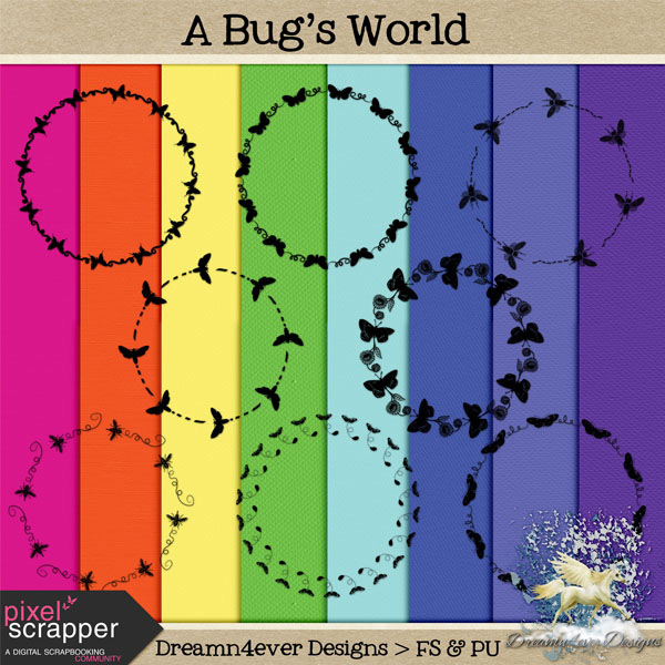 Скрап набор - Бабочки и насекомые
