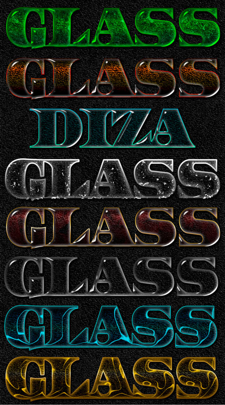 Стили для фотошоп -Стекло (Glass) 2