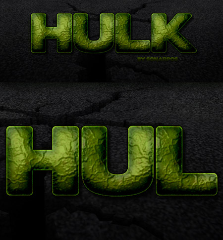 Стили для фотошоп -  Халк (Hulk)
