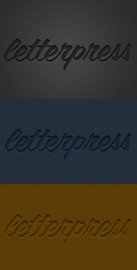 Cтили для фотошоп - Letterpress эффект